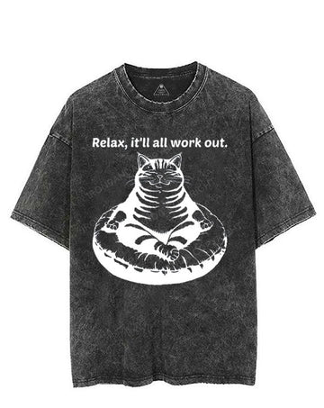 RELAX IT'LL ALL WORK OUT VINTAGE GYM SHIRT