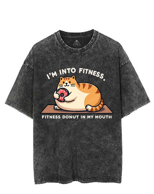 I'M INTO FITNESS, FITNESS DONUT IN MY MOUTH VINTAGE GYM SHIRT