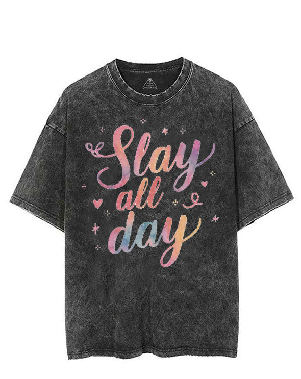 SLAY ALL DAY VINTAGE GYM SHIRT