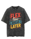 FLEX NOW BREAK LATER VINTAGE GYM SHIRT