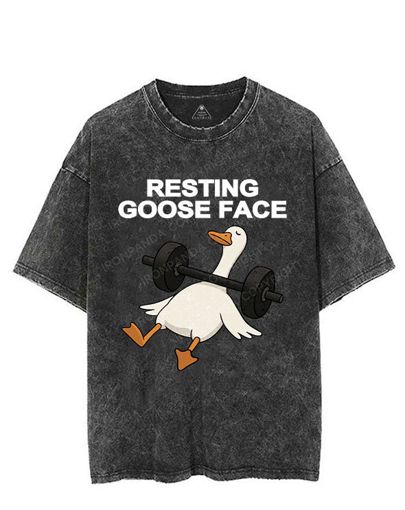 RESTING GOOSE FACE VINTAGE GYM SHIRT