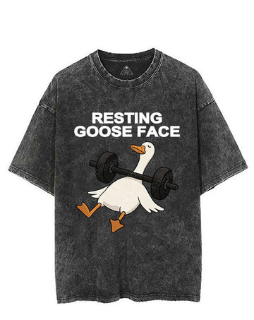 RESTING GOOSE FACE VINTAGE GYM SHIRT