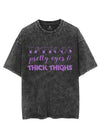 TATTOOS PRETTY EYES & THICK THIGHS VINTAGE GYM SHIRT