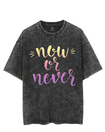 NOW OR NEVER VINTAGE GYM SHIRT
