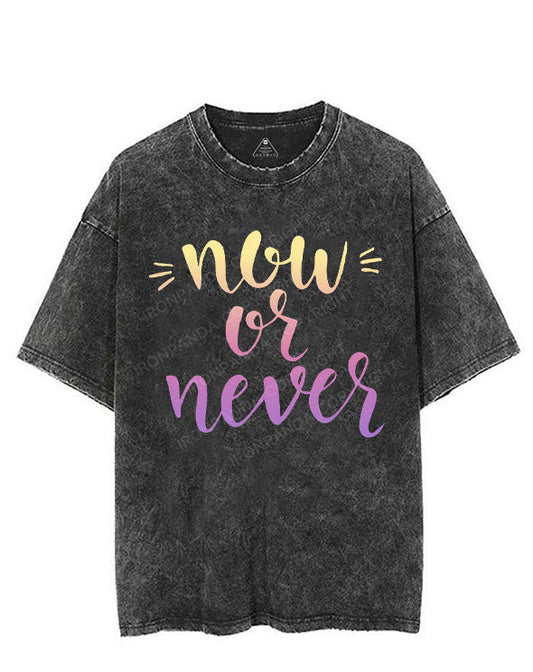 NOW OR NEVER VINTAGE GYM SHIRT
