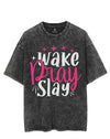 WAKE PRAY SLAY VINTAGE GYM SHIRT