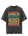 LGBTQ GLUTES BICEPS TRICEPS QUADS VINTAGE GYM SHIRT