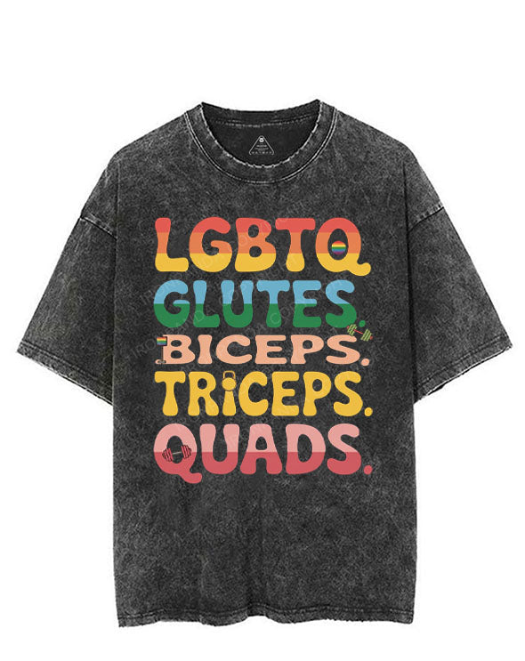 LGBTQ GLUTES BICEPS TRICEPS QUADS VINTAGE GYM SHIRT