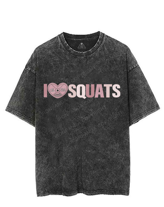 I LOVE SQUATS VINTAGE GYM SHIRT