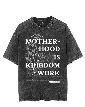 MOTHERHOOD IS KINGDOM WORK VINTAGE GYM SHIRT