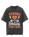 STRONG BODIES START HERE VINTAGE GYM SHIRT