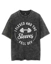 I FLEXED AND THE SLEEVES FELL OFF VINTAGE GYM SHIRT