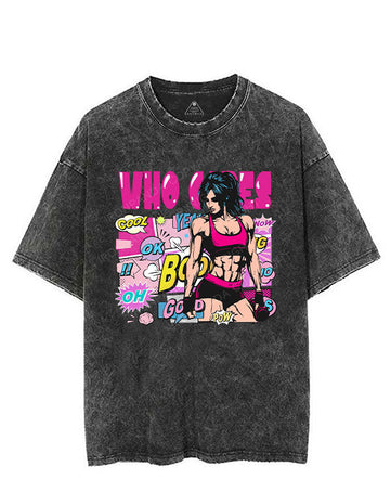 WHO CARES VINTAGE GYM SHIRT