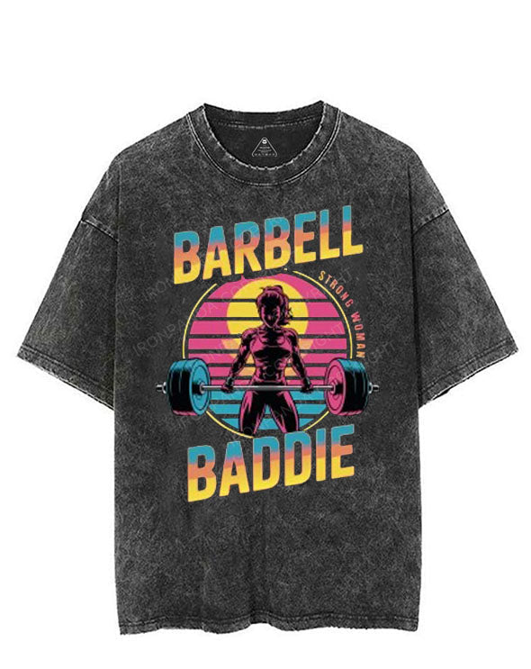 BARBELL BADDIE STRONG WOMAN VINTAGE GYM SHIRT