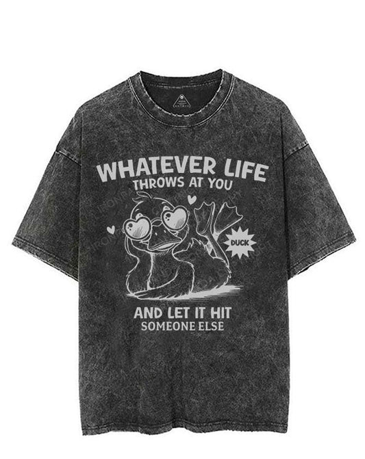 WHATEVER LIFE THROWS AT YOU VINTAGE GYM SHIRT