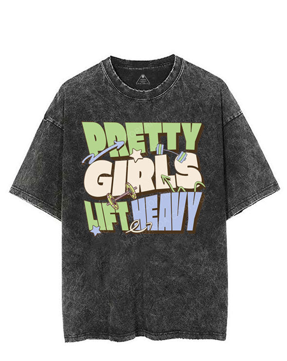 PRETTY GIRLS LIFT HEAVY VINTAGE GYM SHIRT