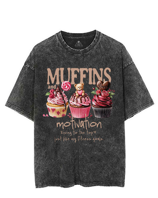 MUFFINS AND MOTIVATION VINTAGE GYM SHIRT