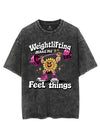 WEIGHTLIFTING MAKE ME FEEL THINGS VINTAGE GYM SHIRT