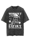 WORKOUT NO LET'S EAT OUT VINTAGE GYM SHIRT