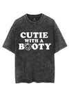 CUTIE WITH A BOOTY VINTAGE GYM SHIRT