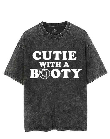CUTIE WITH A BOOTY VINTAGE GYM SHIRT