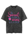 SWEAT NOW WINE LATER VINTAGE GYM SHIRT
