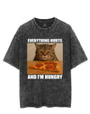 EVERYTHING HURTS AND I'M HUNGRY VINTAGE GYM SHIRT