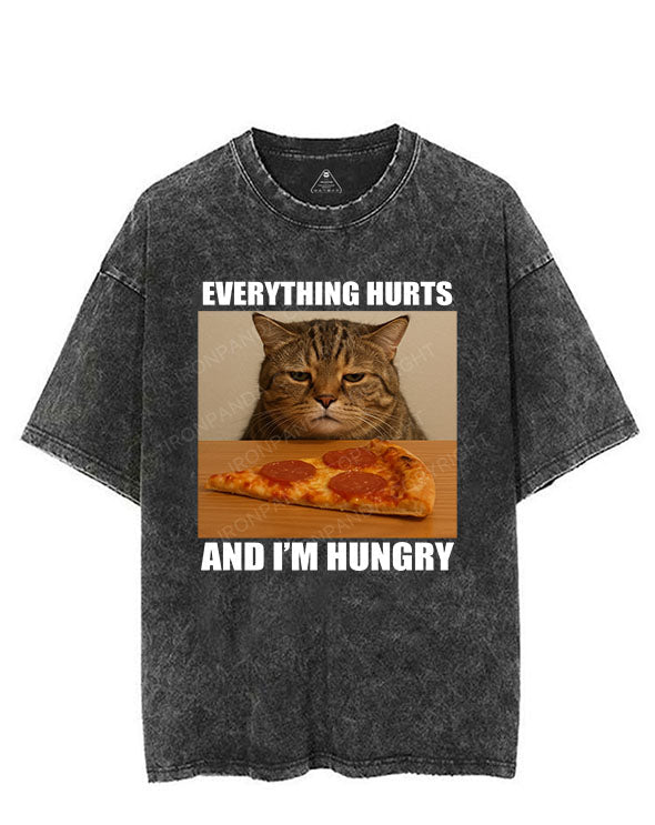 EVERYTHING HURTS AND I'M HUNGRY VINTAGE GYM SHIRT