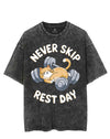 NEVER SKIP REST DAY VINTAGE GYM SHIRT