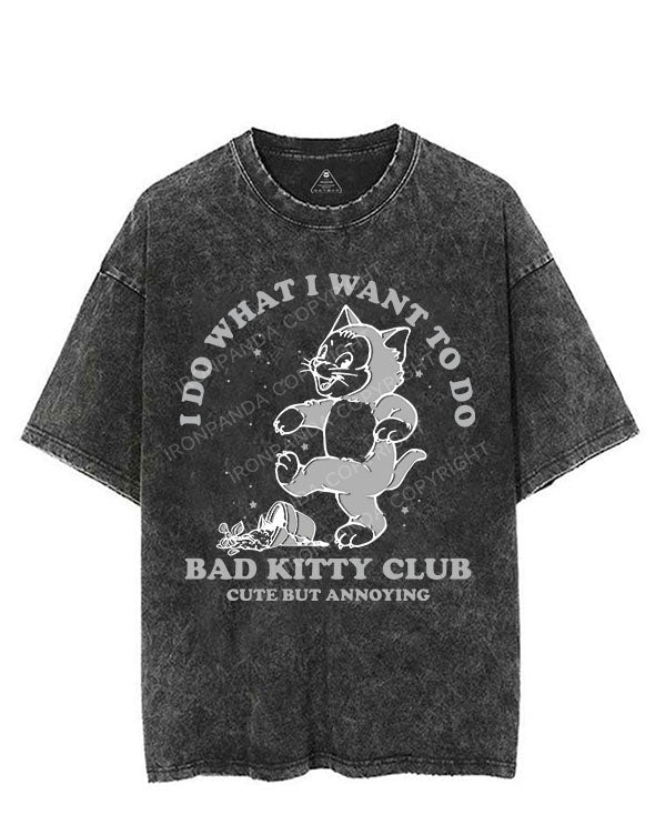 BAD KITTY CLUB CUTE BUT ANNOYING VINTAGE GYM SHIRT