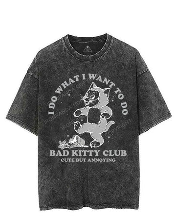 BAD KITTY CLUB CUTE BUT ANNOYING VINTAGE GYM SHIRT