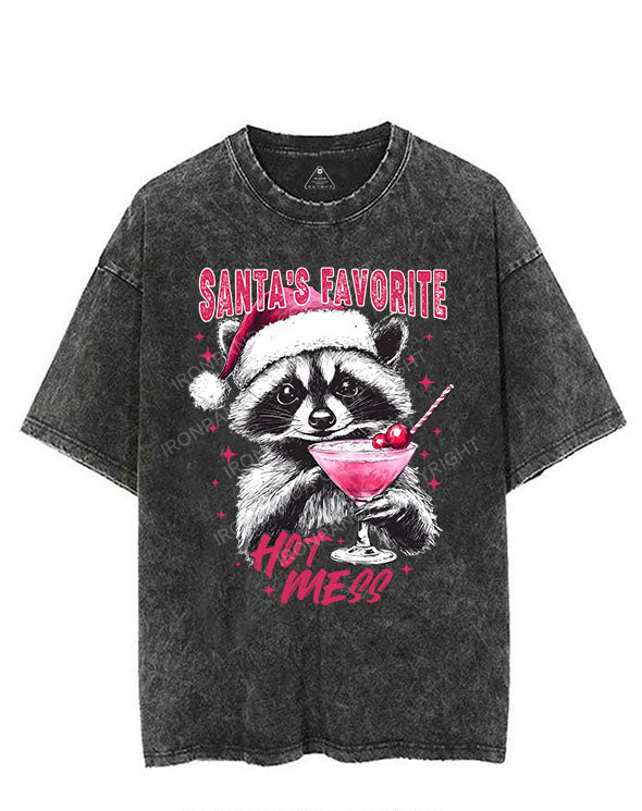 SANTA'S FAVORITE HOT MESS VINTAGE GYM SHIRT