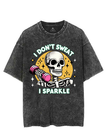 I DON'T SWEAT I SPARKLE SKELETON VINTAGE GYM SHIRT