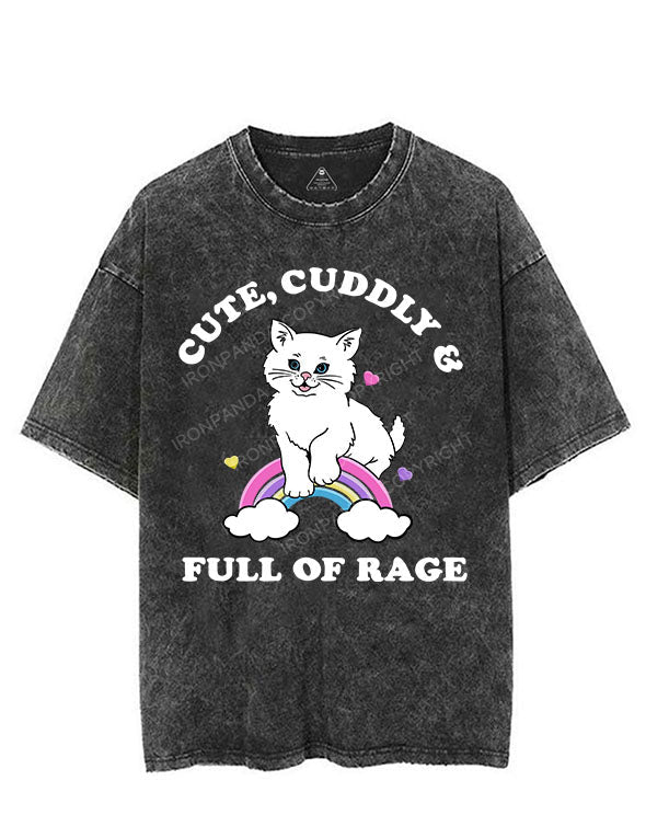 CUTE CUDDLY & FULL OF RAGE VINTAGE GYM SHIRT