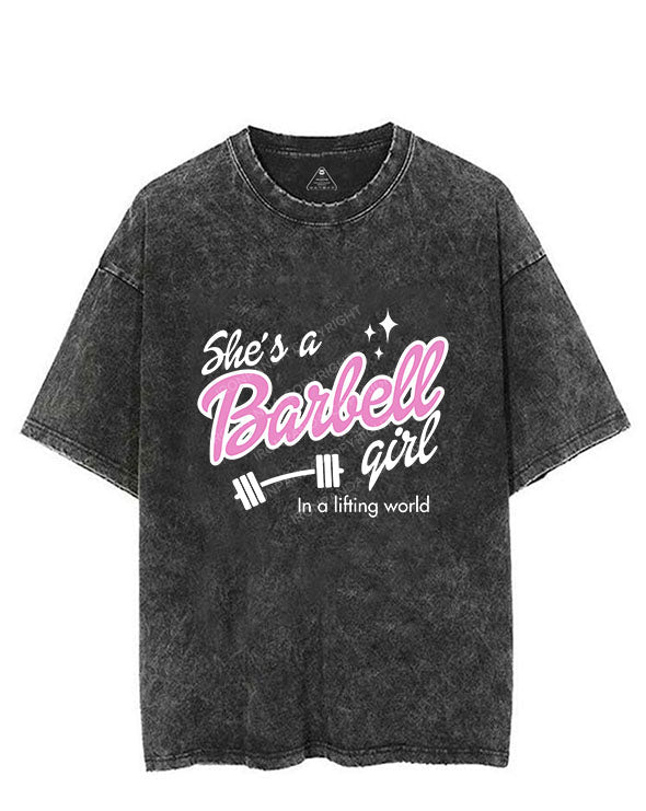 She is a barbell girl Vintage Gym Shirt