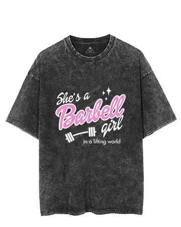She is a barbell girl Vintage Gym Shirt