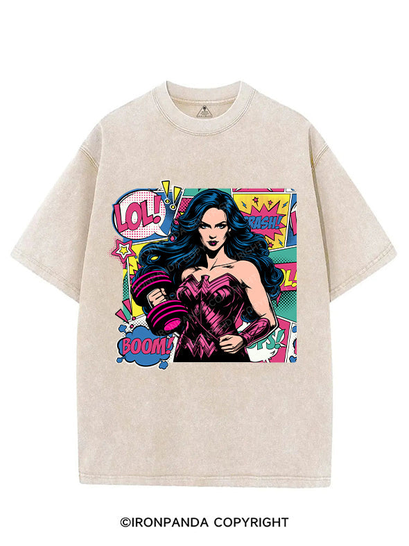 POWER LADY VINTAGE GYM SHIRT