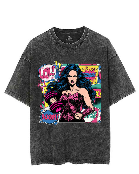 POWER LADY VINTAGE GYM SHIRT