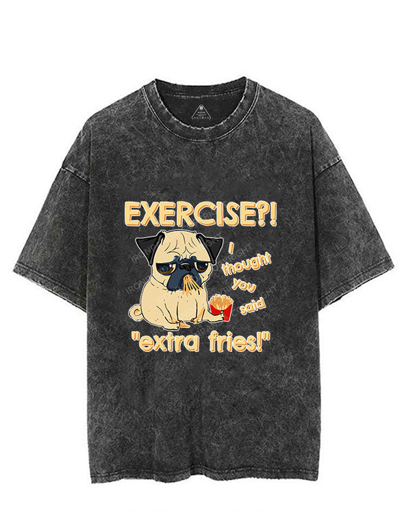 Pug with Extra Fries Vintage Gym Shirt