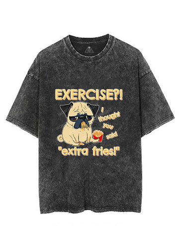 Pug with Extra Fries Vintage Gym Shirt