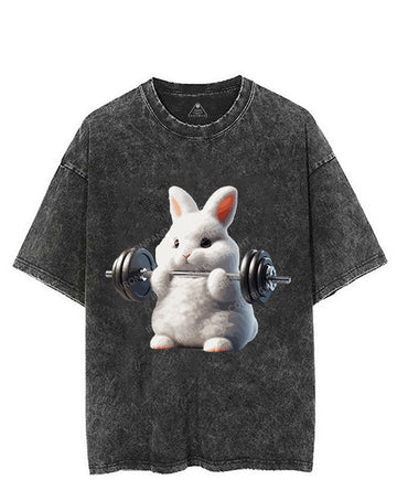 Rabbit weightlifting Vintage Gym Shirt