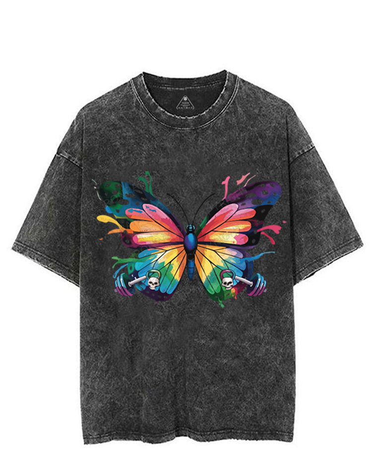BUTTERFLY VINTAGE GYM SHIRT