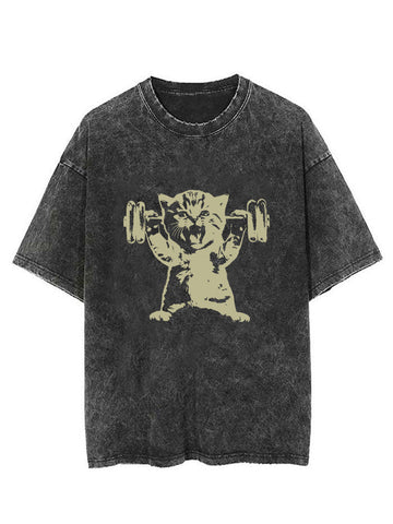 Deadlift cat Vintage Gym Shirt