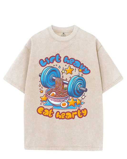 LIFT HEAVY, EAT HEARTY VINTAGE GYM SHIRT