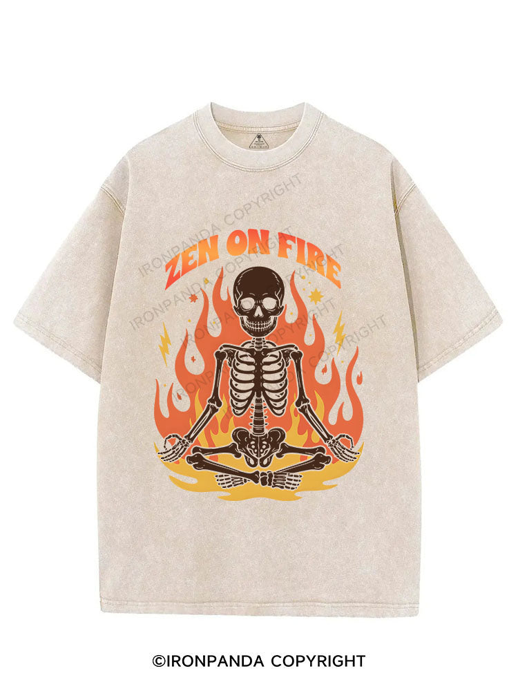 ZEN ON FIRE VINTAGE GYM SHIRT