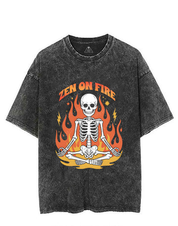 ZEN ON FIRE VINTAGE GYM SHIRT