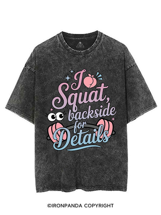 I SQUAT, SEE BACKSIDE FOR DETAILS VINTAGE GYM SHIRT